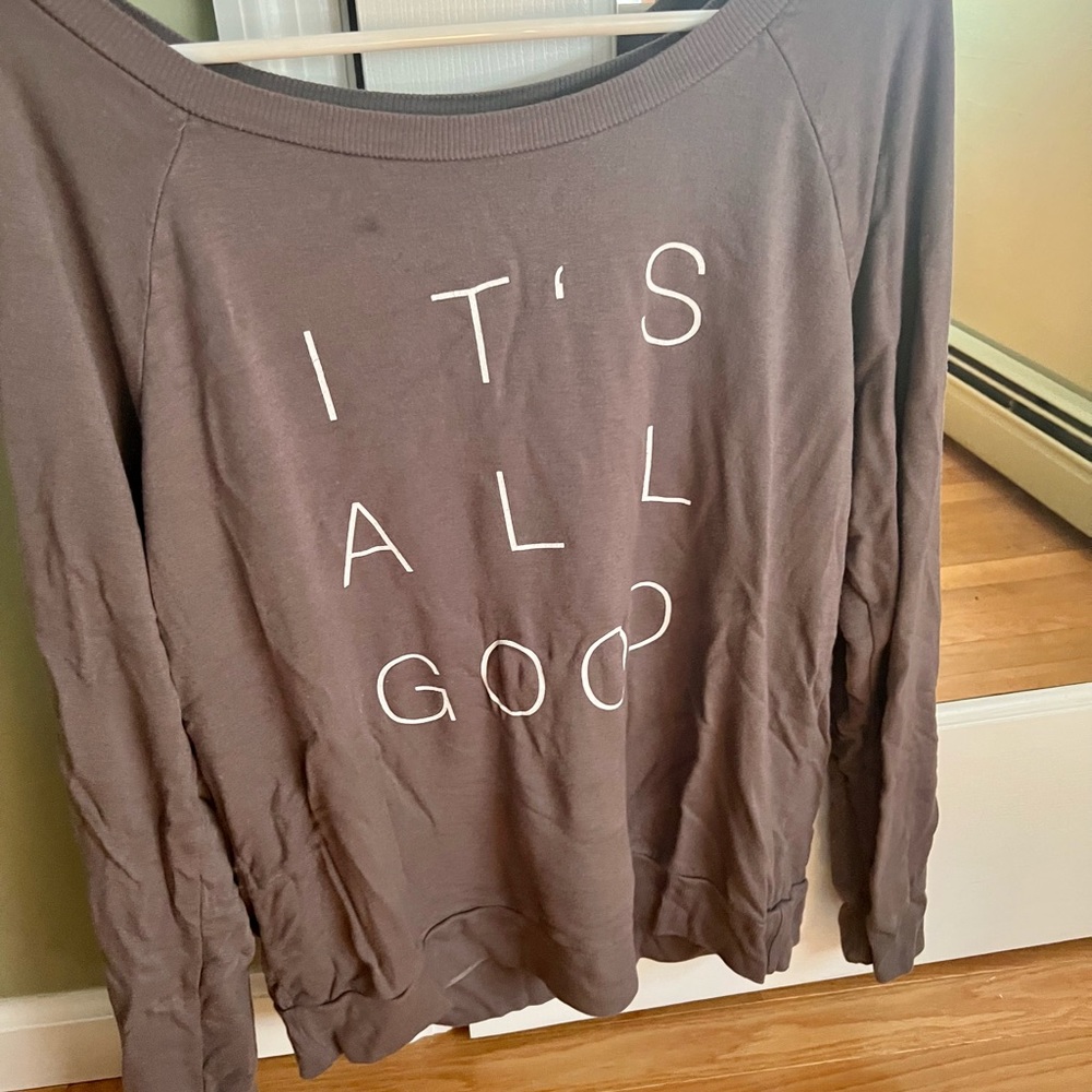 Grey long sleeved shirt